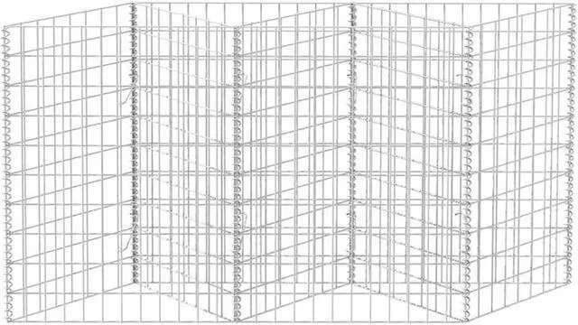 Alt view image 11 of 13 - vidaXL Gabion Basket for Garden, Galvanized Steel Gabion Planter, Gabion Raised Bed, High Load Capacity, 59''x11,8''x39,4''