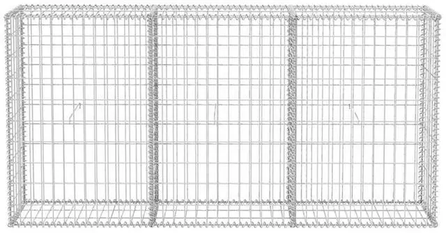 Alt view image 13 of 15 - vidaXL Gabion Basket, Galvanized-Steel Gabion Wall/ Cage, 78.7''x11.8x39.4''