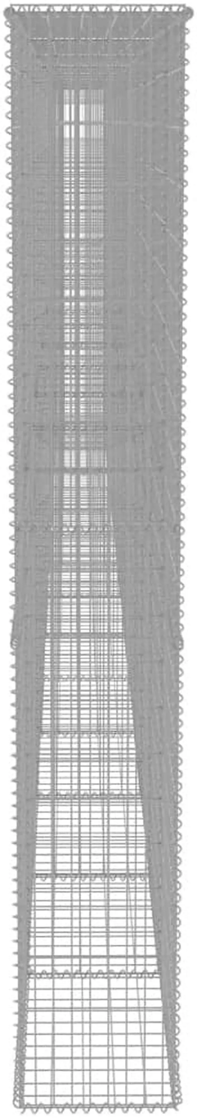 Alt view image 6 of 8 - vidaXL Gabion Wall with Covers Galvanised Steel 354.3"x19.7"x78.7"