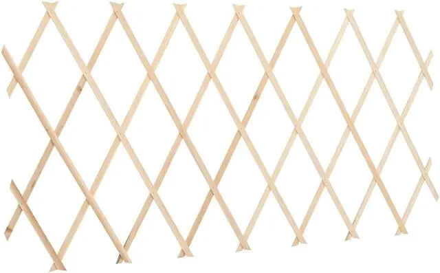 Alt view image 9 of 16 - vidaXL Trellis Fences Garden Trellis Lattice Fence 5 Pcs Firwood 70.9"x23.6"