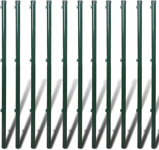 Alt view image 7 of 9 - vidaXL Chain Link Fence with Posts Spike Steel 2.6ftx82ft