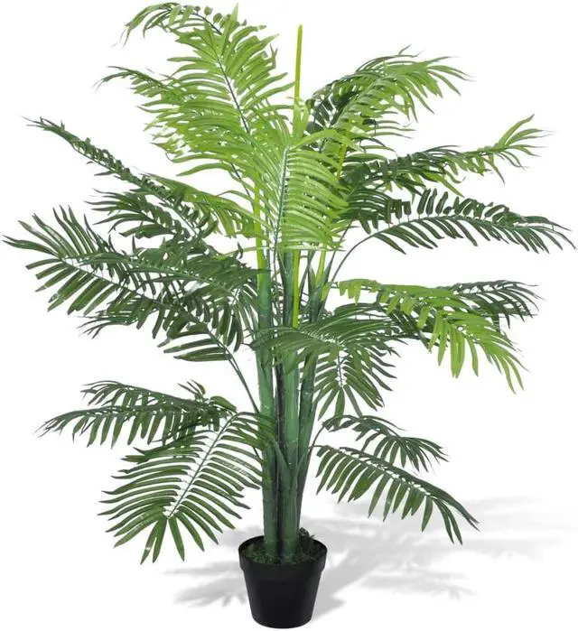 Alt view image 5 of 8 - vidaXL Artificial Tree with Pot Faux Cycas Palm Tree Artificial Palm Tree 51"