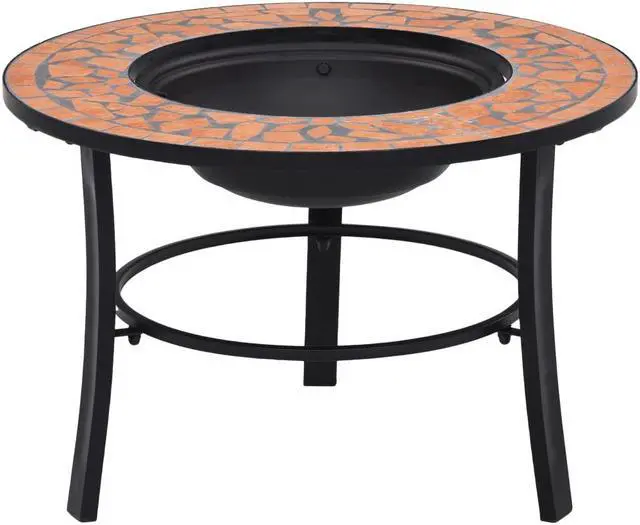 Alt view image 19 of 20 - vidaXL Fire Pit Fireplace Camping Picnic Firebowl Outdoor Terracotta Ceramic