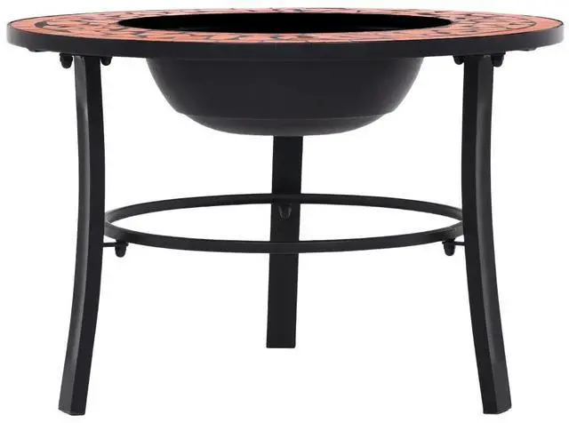 Alt view image 15 of 20 - vidaXL Fire Pit Fireplace Camping Picnic Firebowl Outdoor Terracotta Ceramic