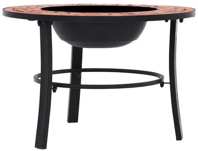 Alt view image 16 of 20 - vidaXL Fire Pit Fireplace Camping Picnic Firebowl Outdoor Terracotta Ceramic