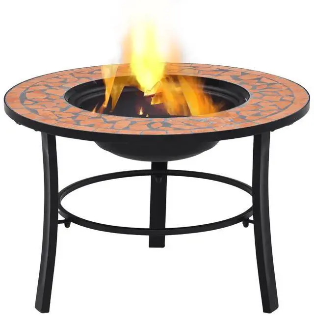 Alt view image 17 of 20 - vidaXL Fire Pit Fireplace Camping Picnic Firebowl Outdoor Terracotta Ceramic