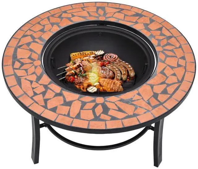 Alt view image 18 of 20 - vidaXL Fire Pit Fireplace Camping Picnic Firebowl Outdoor Terracotta Ceramic