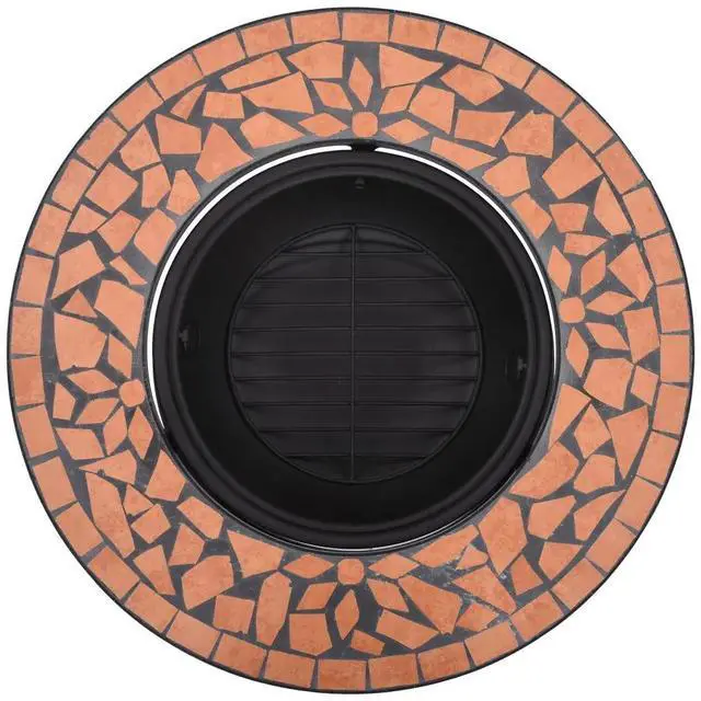 Alt view image 20 of 20 - vidaXL Fire Pit Fireplace Camping Picnic Firebowl Outdoor Terracotta Ceramic