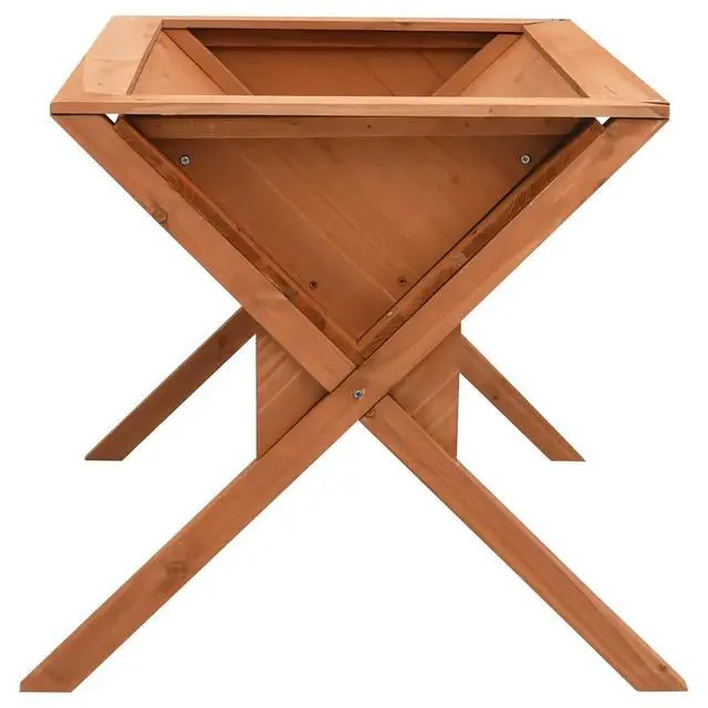 Alt view image 11 of 11 - vidaXL Planter Handmade Flower Box with Legs Wooden Plant Box Solid Firwood
