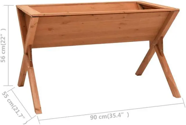 Alt view image 2 of 11 - vidaXL Planter Handmade Flower Box with Legs Wooden Plant Box Solid Firwood