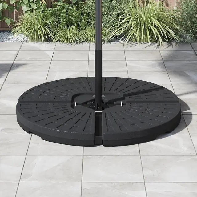Alt view image 12 of 12 - vidaXL Outdoor Umbrella Base Patio Parasol Stand Parasol Base Garden Porch Black
