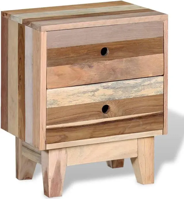 Alt view image 10 of 13 - vidaXL Cabinet Drawer Dresser Side End Table for Bedroom Solid Reclaimed Wood