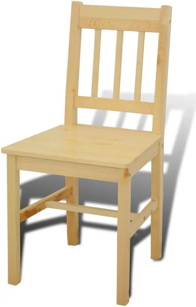 Alt view image 9 of 9 - Wooden Dining Table with 4 Chairs Natural
