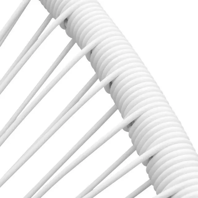 Alt view image 17 of 20 - vidaXL Rocking Chair All Weather Resistant Patio Rocker Chair White Poly Rattan