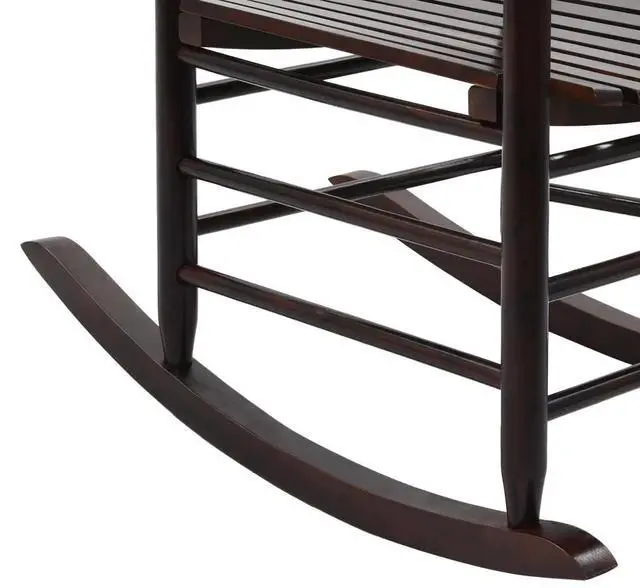 Alt view image 14 of 14 - vidaXL Rocking Chair Outdoor Rocking Chair with Curved Seat Brown Poplar Wood
