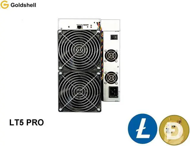 Alt view image 2 of 6 - Gold shell LT5 pro miner 2450MH/S ASIC LTC Top profit miner Scrypt algorithm mining Dogecoin + Litecoin miner power consumption of 3100W