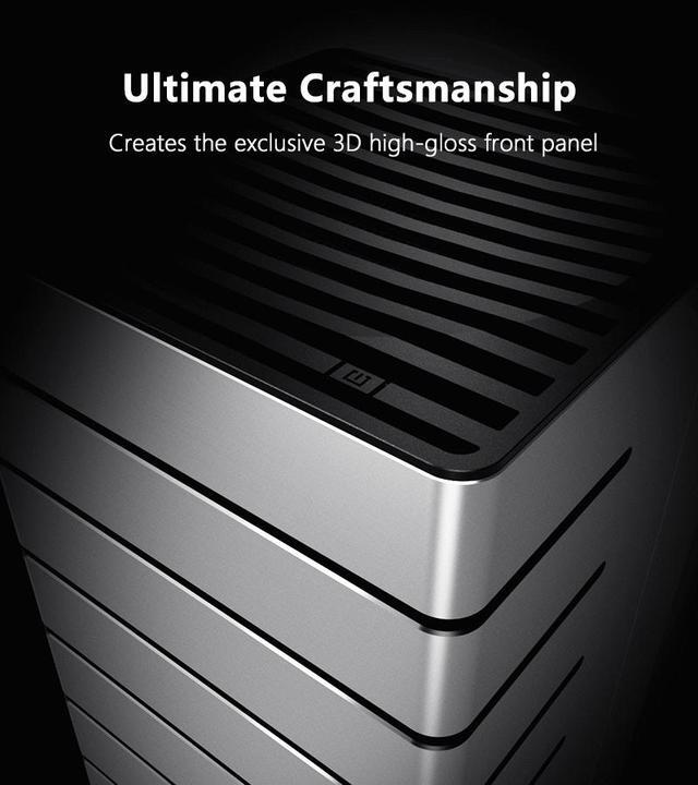 Alt view image 3 of 7 - ABEE AS Enclosure RS07 SILVER Mini-ITX Aluminum Computer Case w/ Aluminum Frame, 3D High-Gloss Front Panel, Unique CNC Groove Shape of Aluminum Top Cover, CNC Aluminum Base, ATX/SFX/SFX-L PSU Support