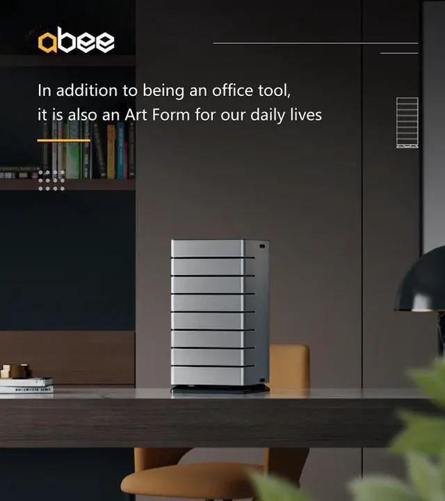 Alt view image 7 of 7 - ABEE AS Enclosure RS07 SILVER Mini-ITX Aluminum Computer Case w/ Aluminum Frame, 3D High-Gloss Front Panel, Unique CNC Groove Shape of Aluminum Top Cover, CNC Aluminum Base, ATX/SFX/SFX-L PSU Support