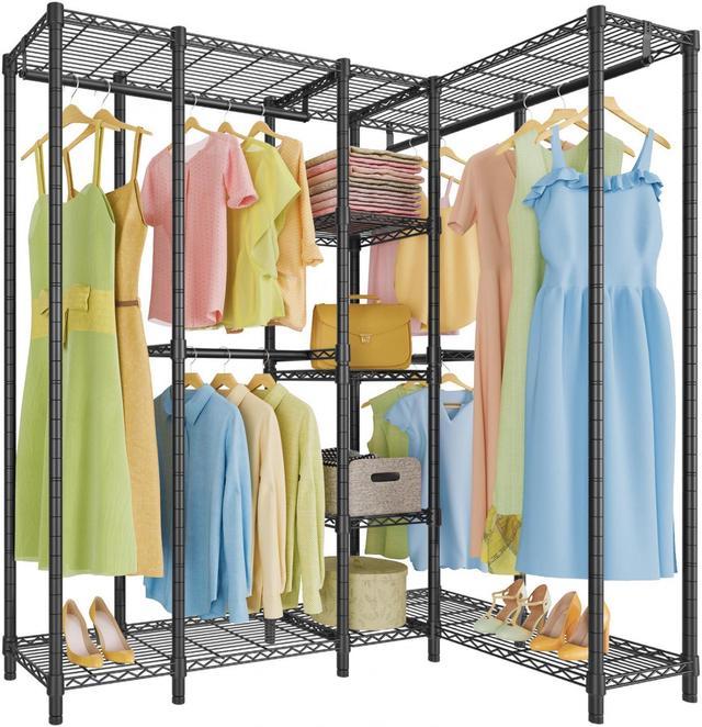 VIPEK L50 Protable Closet Rack Large Corner Freestanding Wardrobe Closet,  Max Load 1150LBS, Gold