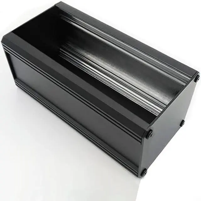 Alt view image 6 of 6 - Aluminum Box Heat Sink DIY 86Hx100Wx200D mm. Electronic Enclosure. Dust free temp flow. Flatpack ship.