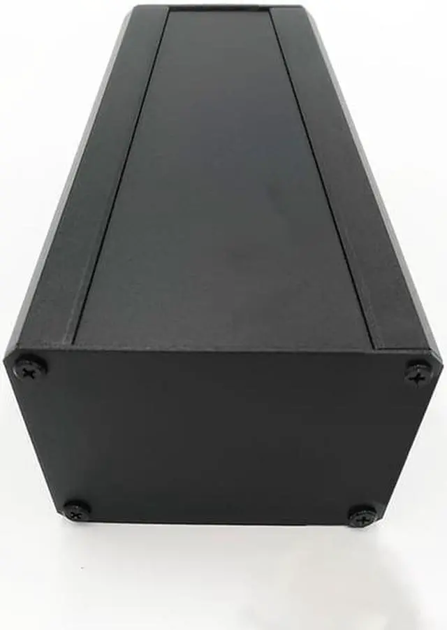 Alt view image 2 of 6 - Aluminum Box Heat Sink DIY 86Hx100Wx200D mm. Electronic Enclosure. Dust free temp flow. Flatpack ship.