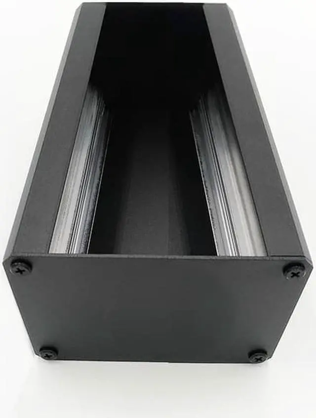 Alt view image 3 of 6 - Aluminum Box Heat Sink DIY 86Hx100Wx200D mm. Electronic Enclosure. Dust free temp flow. Flatpack ship.