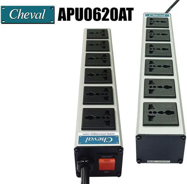 Alt view image 5 of 6 - Arion Power Bar Basic PDU 20A, 6x Universal Socket 110VAC Wide 3m.