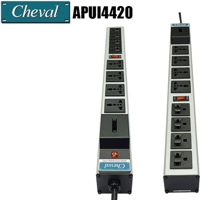 Alt view image 5 of 6 - Arion Power Bar Basic PDU 20A, 4x Universal and 4x International Socket 110VAC Wide 3m.