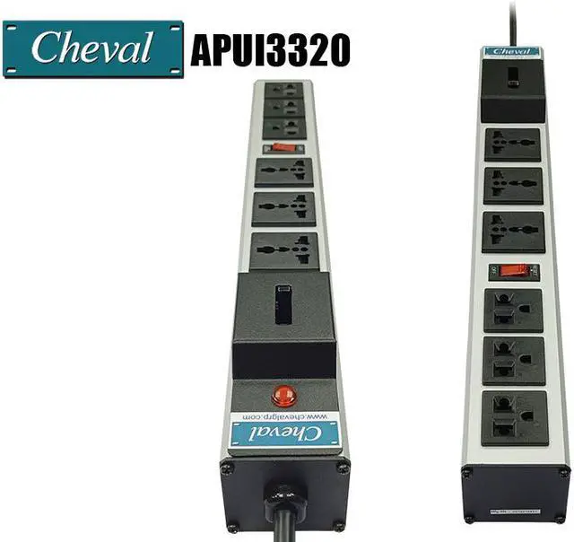Alt view image 5 of 6 - Arion Power Bar Basic PDU 20A, 3 x Universal and 3 x International Socket 110VAC Wide 3m.