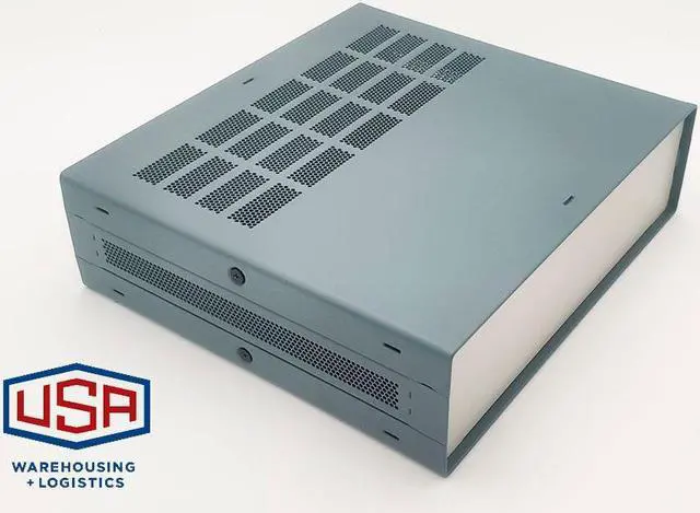 Main image of DIY Electronic Enclosure 2U 87 x 279 x 305 mm. Full Aluminum SLATE GREY
