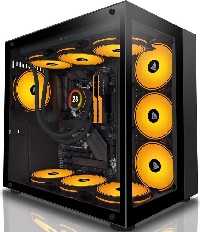 PC CASE ATX Tower Case Glass Gaming Computer Case Without ARGB Fan Black Computer - Newegg.com