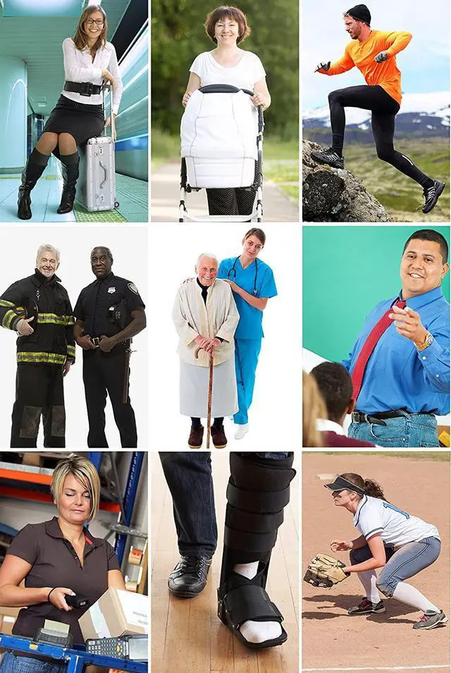 Alt view image 3 of 5 - 4 Pair Medium Extra Soft Assorted Compression Socks, Moderate/Medium Graduated Compression 15-20 mmHg, for Men and Women. Nurses, Running, Travel & Flight Knee-High. 2 Black, 2 Navy