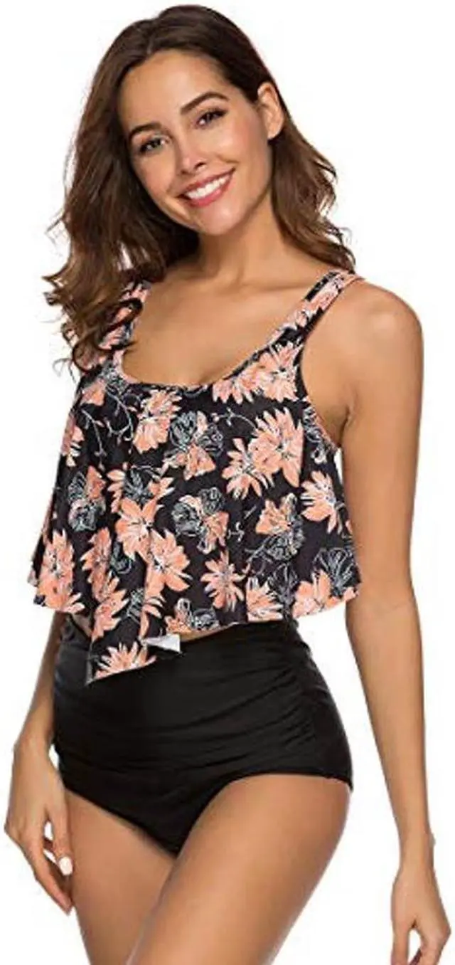 Main image of 2 Piece Bathing Suits For Women, Trendy High Waisted Bikini Tankini Comfortable and Stylish – Multiple Colors and Designs – Set 3