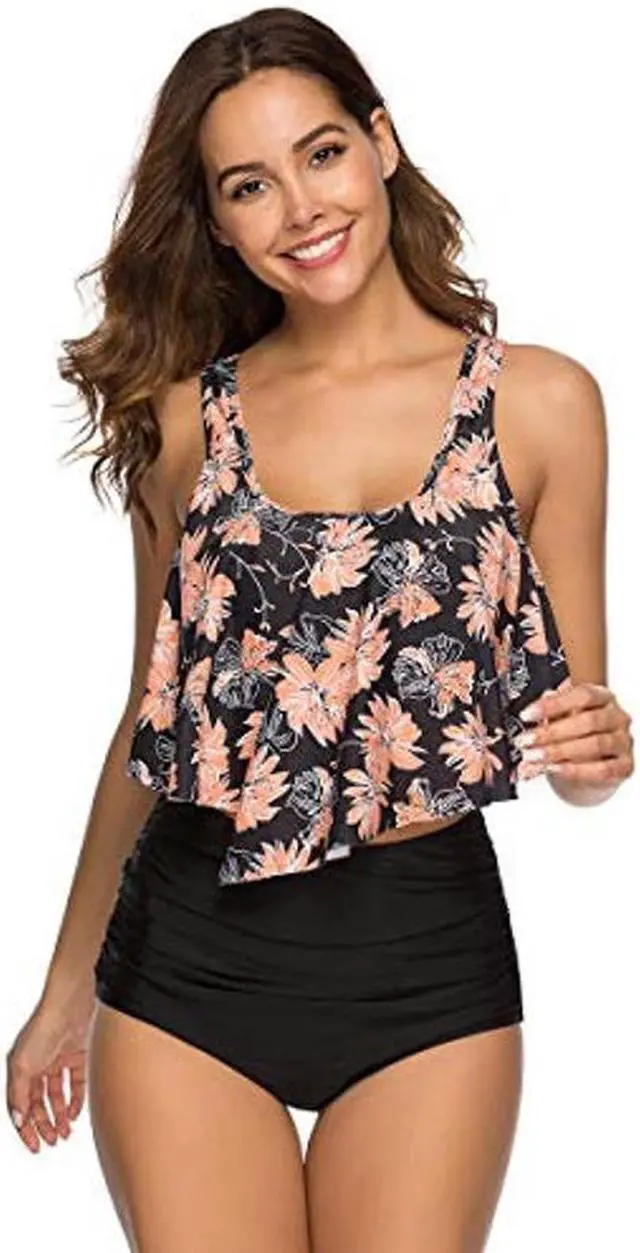 Alt view image 3 of 6 - 2 Piece Bathing Suits For Women, Trendy High Waisted Bikini Tankini Comfortable and Stylish – Multiple Colors and Designs – Set 3