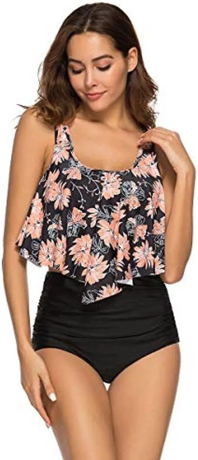 Alt view image 4 of 6 - 2 Piece Bathing Suits For Women, Trendy High Waisted Bikini Tankini Comfortable and Stylish – Multiple Colors and Designs – Set 3