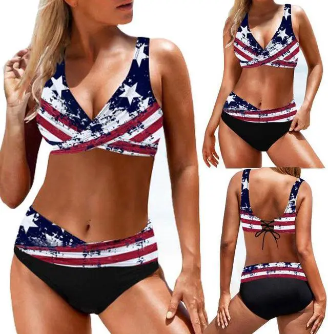 Alt view image 3 of 7 - 2 Piece Bathing Suits For Women, Trendy High Waisted Bikini Tankini Comfortable and Stylish – Multiple Colors and Designs – setO