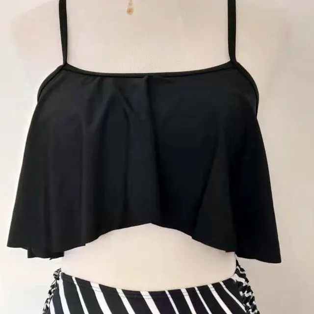 Alt view image 3 of 7 - 2 Piece Bathing Suits For Women, Trendy High Waisted Bikini Tankini Comfortable and Stylish – Multiple Colors and Designs – SetE