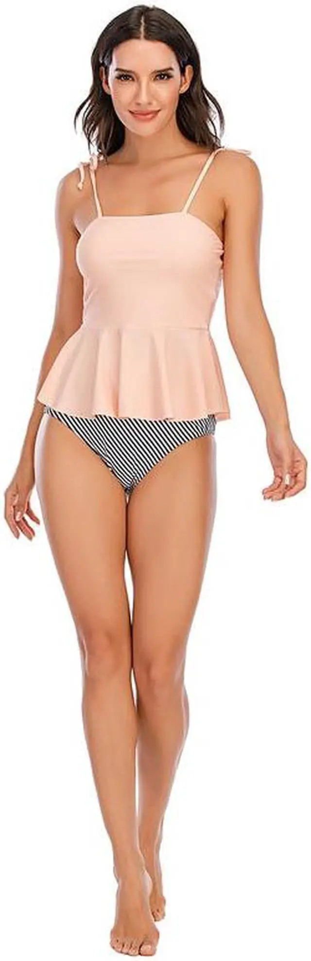 Main image of 2 Piece Bathing Suits For Women, Trendy High Waisted Bikini Tankini Comfortable and Stylish – Multiple Colors and Designs – N827