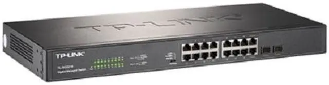 Alt view image 3 of 10 - TL-SG2218 JetStream 16-Port Gigabit Smart Switch with 2 SFP Slots