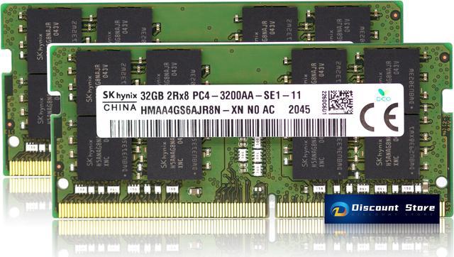 Svig motor Sindssyge SK Hynix 64GB(2X32GB) HMAA4GS6AJR8N-XN 2RX8 DDR4 3200MHz SODIMM 260-pin  Laptop Memory RAM PC4-25600 1.2V CL22 Laptop Memory - Newegg.com