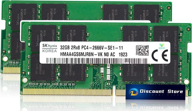 HYNIX 64GB(2X32GB) 2Rx8 PC4-2666V SODIMM DDR4-21300 RAM LAPTOP