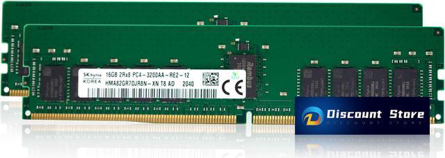 HMA82GR7DJR8N-XN Hynix 32GB(2X16GB) DDR4-25600 2Rx8 REG PC4-3200AA  Registered Server Memory