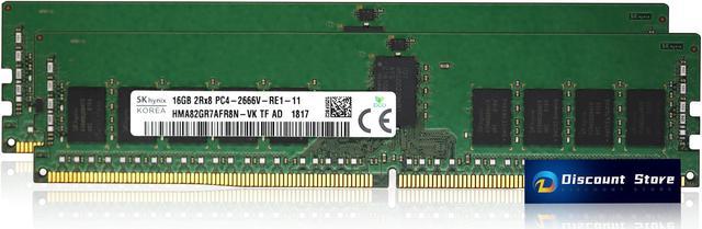 SK Hynix 32GB(2X16GB) 2Rx8 PC4-2666V DDR4-21300 REG Server Ram