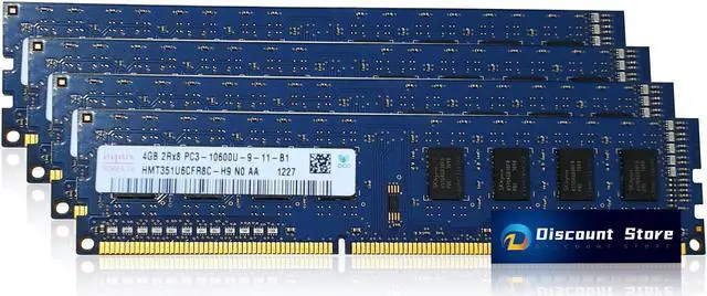 Main image of Hynix HMT351U6CFR8C-H9 16GB(4X4GB) DDR3 1333MHz PC RAM PC3-10600U Desktop Memory 240pin 2Rx8 UDIMM
