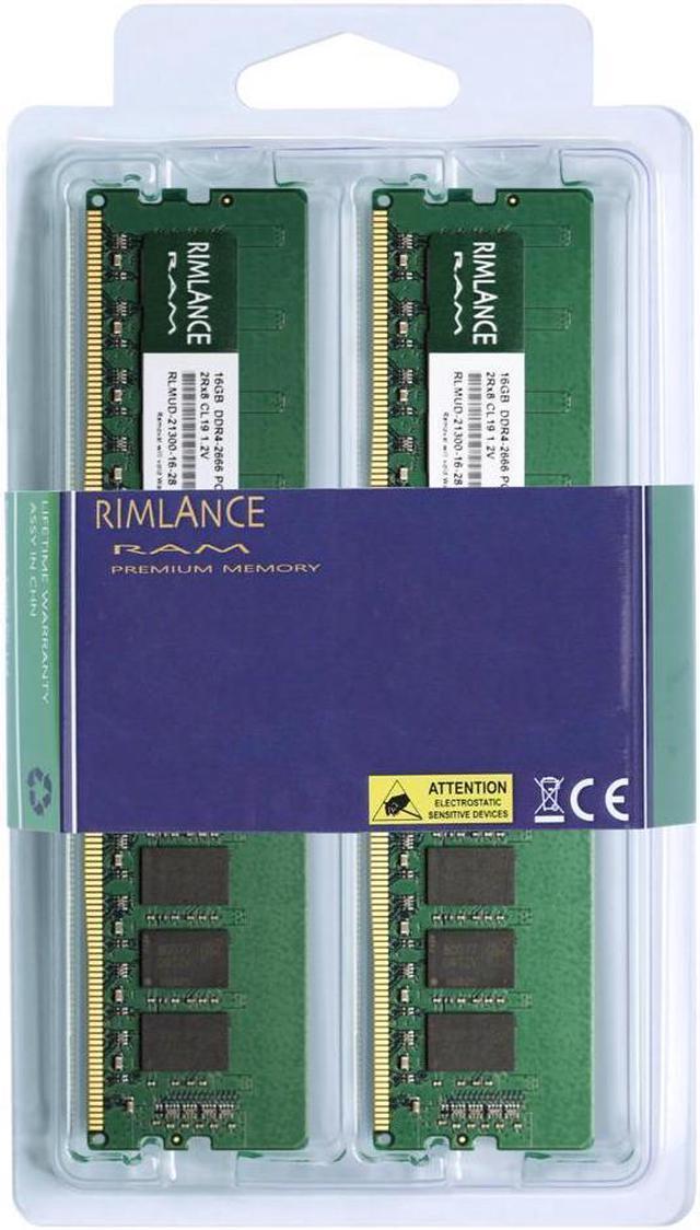 Crucial CT2K16G4DFD8266 | DDR4 2666MHz PC4-21300 UDIMM Non-ECC 2Rx8 1.2V  288-Pin Memory Kit Replacement By RIMLANCE RAM