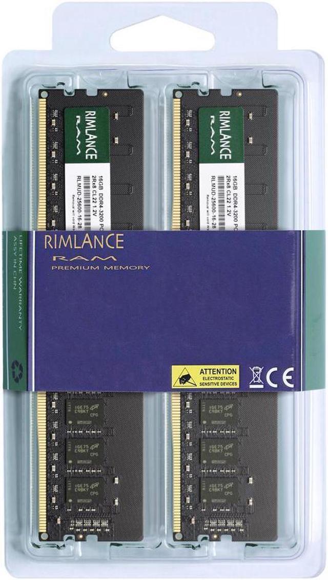 Crucial CT2K16G4DFD832A 32GB Kit(16GB x2) DDR4-3200(PC4-25600) UDIMM  3200MT/s 1.2V CL-22 Dual Ranked x8 based Unbuffered NON-ECC 288PIN Desktop  Memory