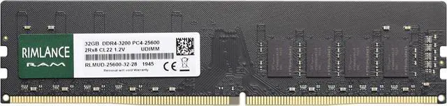 Alt view image 3 of 3 - 32GB Single DDR4 3200 MT/s CL22 UDIMM 288-Pin 2Rx8 Memory By RIMLANCE Ram