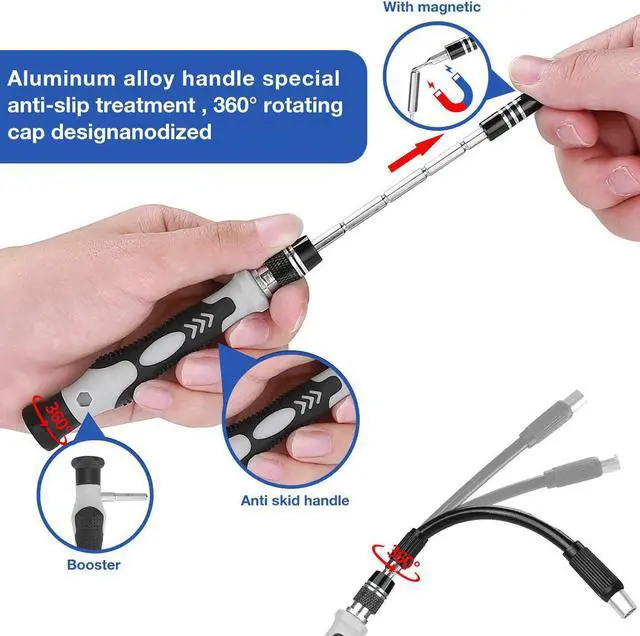Alt view image 3 of 7 - 122 in 1 Precision Magnetic Screwdriver Kit