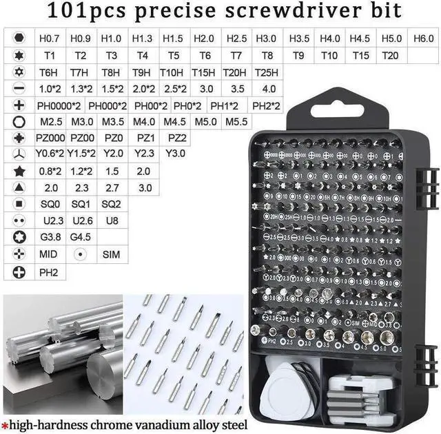 Alt view image 5 of 7 - 122 in 1 Precision Magnetic Screwdriver Kit