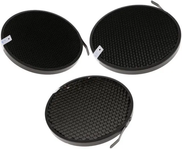 Alt view image 3 of 4 - 3Pcs 60 50 40 Degree Eggcrate Honeycomb Grid for 7inch Reflector Diffuser Lamp Shade Dish Photo Studio Accessories